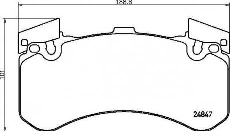 Тормозные колодки дисковые, к-кт. BREMBO P85136