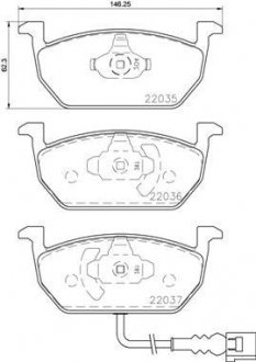 Комплект тормозных колодок BREMBO P85137