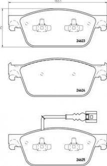 Колодки дисковые передние! \ VW T5 2.0TDi 09> BREMBO P85141