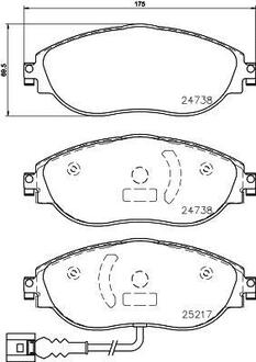 Тормозные колодки дисковые, к-кт. BREMBO P85 144