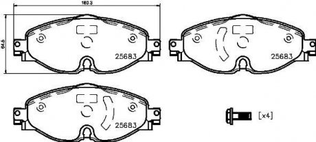 Комплект тормозных колодок BREMBO P 85 147