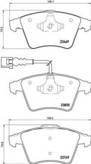 Тормозные колодки дисковые, к-кт. BREMBO P85149