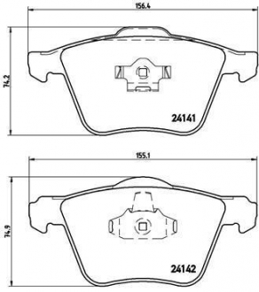 Тормозные колодки BREMBO P86018