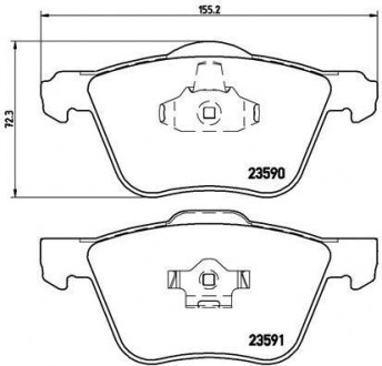 Комплект тормозных колодок BREMBO P 86 022