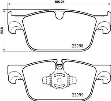 К-т торм. колодок fr vo s90 ii, v90 ii, xc60 16- BREMBO P86028