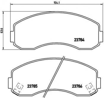 Тормозные колодки дисковые, к-кт. BREMBO P 99 003