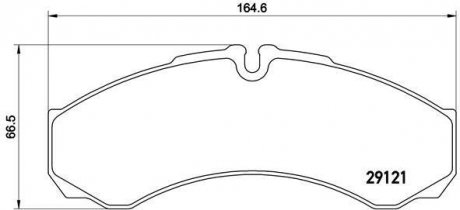 Тормозные колодки дисковые, к-кт. BREMBO P A6 021