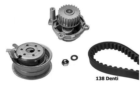 AUDI К-т ГРМ (помпа + ремень + ролик + крепеж) 1,6 A3/A4 VW Golf IV 1,6/2,0 SKODA 1,6/2,0 SEAT Bugatti KBU5112B