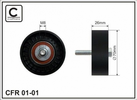 Ролик паразитный 25x70 Ford Escort,Fiesta,Focus,Ka,Galaxy CAFFARO 01-01