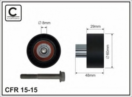 (60x8x29) Ролик натягу Ford Mondeo CAFFARO 15-15