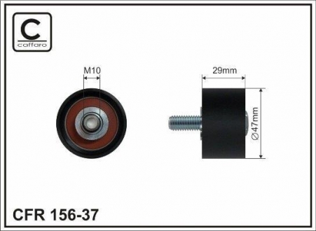 Ролик направляющий Ford Mondeo 1.8-2.0 ZETEC E-SVVT 5/98- (47x29) CAFFARO 156-37