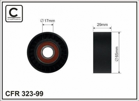 Ролик натяжителя ремня NISSAN Quasqai, X-Trail, RENAULT Laguna III, Trafic CAFFARO 323-99