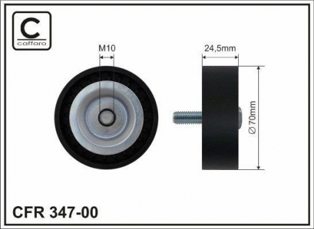 Ролик паразитный Mitsubishi Outlander XL 2.4 06- CAFFARO 347-00 (фото 1)