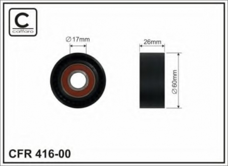 Натяжник ремня OSP. PEUGEOT PARTNER CITROEN BERLINGO mot.TU5 (1.6) CAFFARO 416-00