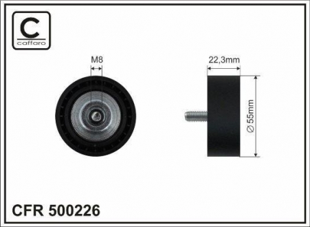 Deflection pulley CAFFARO 500226