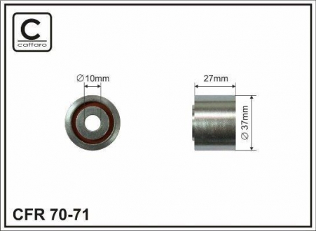 Ролик паразитный ручейкового ремня Citroen/Peugeot/Fiat 1.9D DW8 98- CAFFARO 70-71