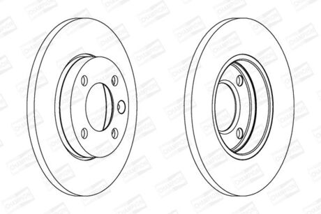 VW Диск тормозной передн.Audi 80,Golf I,II,III,Passat,Vento CHAMPION 561141CH