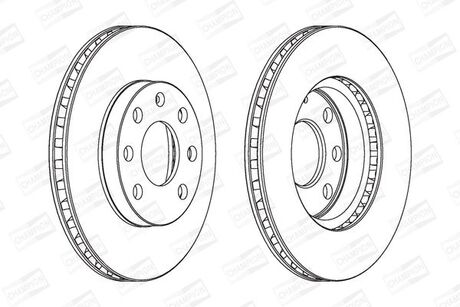 OPEL Диск тормозной передний Daewoo Lanos,Nexia,Ascona, Astra,Kadett E, Vectra A CHAMPION 561248CH