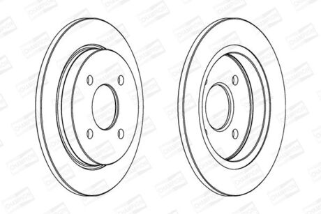 FORD Диск тормозной задний Sierra,Focus CHAMPION 561375CH