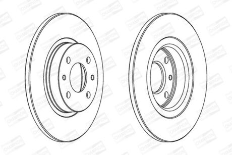 FIAT диск гальмівний передній Alfa Romeo 145/146,Bravo,Tempra,Panda 03-,Marea,Punto,Lancia CHAMPION 561469CH