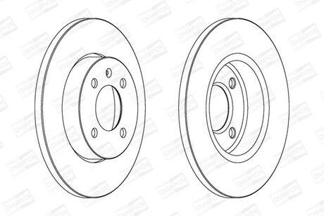 VW Диск тормозной перед.Golf III,IV,PassatSeat Toledo, Inca CHAMPION 561491CH