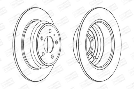 VOLVO Диск тормозной задний 850 94-,S70,V70 97- CHAMPION 561867CH (фото 1)