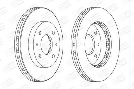 MITSUBISHI Диск тормозной передн.Carisma,Volvo S40,V40 CHAMPION 561926CH