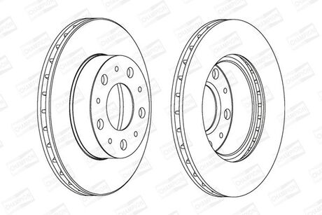 FIAT Диск тормозной передн. Ducato 02 - (300*24),Citroen,Peugeot CHAMPION 561969CH
