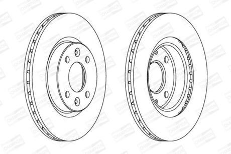 RENAULT Диск тормозной передний(258) Clio,Kangoo,Megane I,R19 1.7,1.8I 16V 91-5 CHAMPION 561997CH