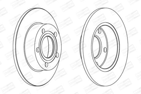 VW Диск тормозной задн.Passat 1.8/2.8 V6Audi A4 CHAMPION 562005CH