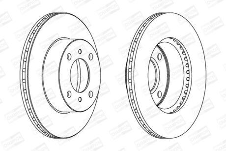 MITSUBISHI диск гальмівний передн. Carisma,Lancer V,VI,Colt CHAMPION 562011CH