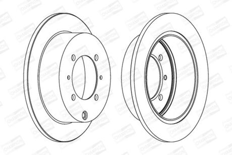 MITSUBISHI Диск тормозной задний Galant,Lancer,Space Runner 92- CHAMPION 562018CH