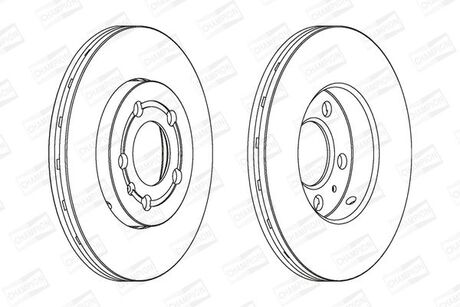 VW Диск тормозной передн.Audi,Seat,Skoda Fabia,Octavia,Roomster,Golf IV,Polo CHAMPION 562040CH