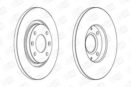 CITROEN Диск тормозн.передн.Berlingo,C2,3,Peugeot 96- CHAMPION 562044CH