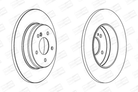 DB диск гальмівний задній W/S210 96- CHAMPION 562051CH (фото 1)