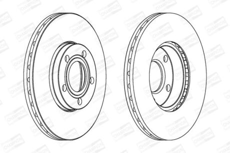 VW Диск тормозной перед. (вентил.) Passat 96- CHAMPION 562052CH
