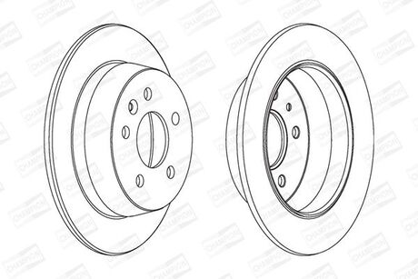 DB Диск тормозной задн.Vito 108D/110D/113 96-03 CHAMPION 562065CH