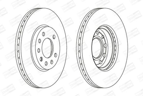 Диск тормозной opel astra передн., вент. CHAMPION 562070CH