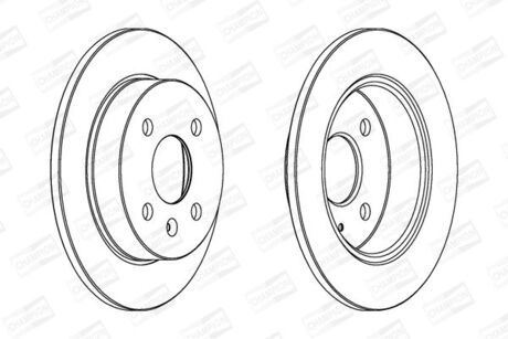 OPEL Диск тормозной задний Astra G/H,Meriva CHAMPION 562071CH