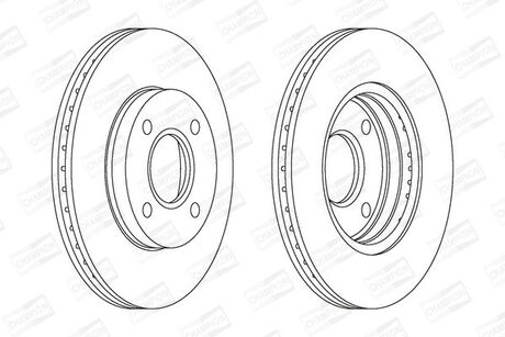 FORD Диск тормозной передний Fiesta IV,V,Focus,Fusion,Mazda 2 95- CHAMPION 562078CH