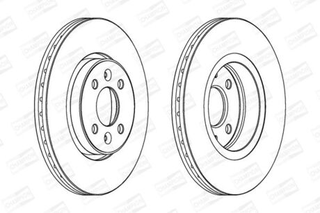 RENAULT Диск тормозной передн.Laguna,Kangoo,Megane CHAMPION 562103CH