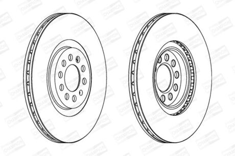 VW Диск тормозной передний Audi A3,Golf IV,Skoda SuperB 99- CHAMPION 562132CH