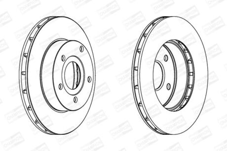 Диск тормозной передн CHAMPION 562147CH (фото 1)