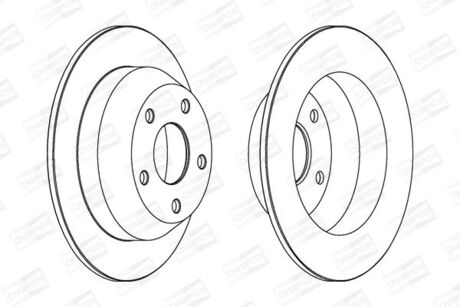ДИСК ТОРМОЗНОЙ ЗАДН CHAMPION 562148CH (фото 1)