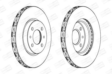CITROEN диск гальм.передн.Nemo,Fiat Doblo,Punto,Peugeot Bipper CHAMPION 562178CH