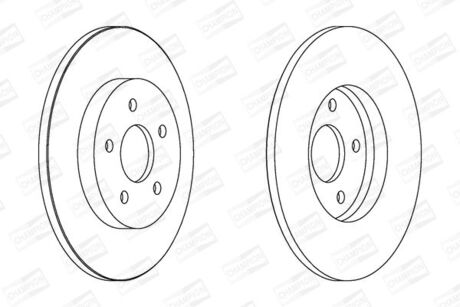 Диск тормозной ford mondeo задн. CHAMPION 562193CH (фото 1)