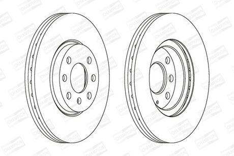 OPEL Диск тормозной передний Combo Tour, Corsa C, Meriva 00- CHAMPION 562196CH