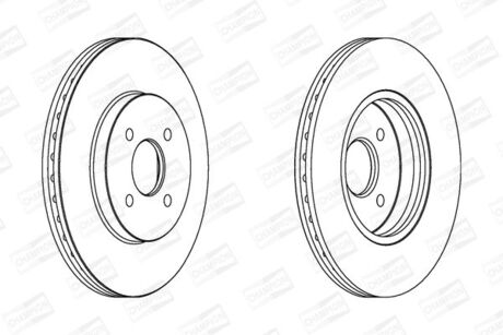 FORD Диск тормозной передн.Mondeo III 00- CHAMPION 562206CH