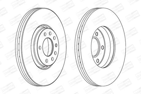 OPEL Диск тормозной передн.Astra G,H,Meriva,Zafira CHAMPION 562240CH