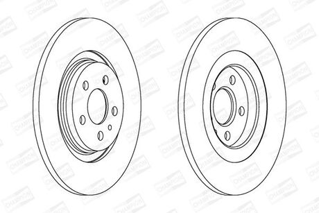 CITROEN Диск тормозной задн.C8,Fiat Ulysse,Lancia,Peugeot 807 02- CHAMPION 562246CH (фото 1)